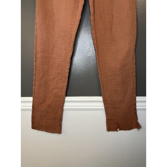 Lola River Pants Womens Large Rust 100% Cotton Gauze Drawstring Casual Lounge - Picture 3 of 9